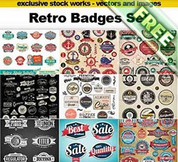 圣诞节标签图案：Retro Badges